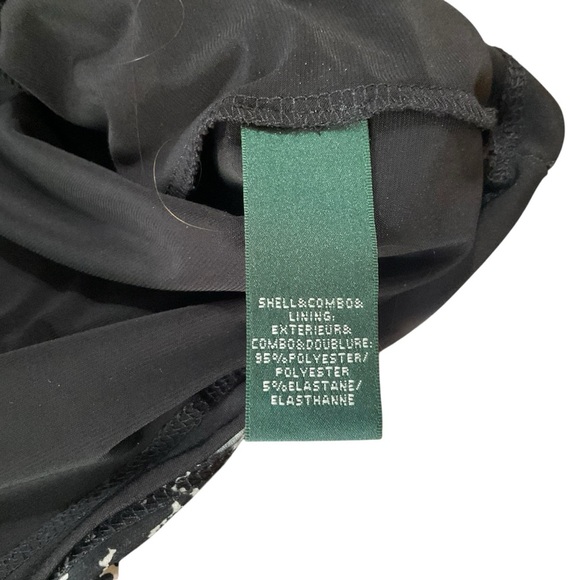 Lauren Ralph Lauren Black & White Animal Print Sheath Dress Size 8 - Picture 7 of 10